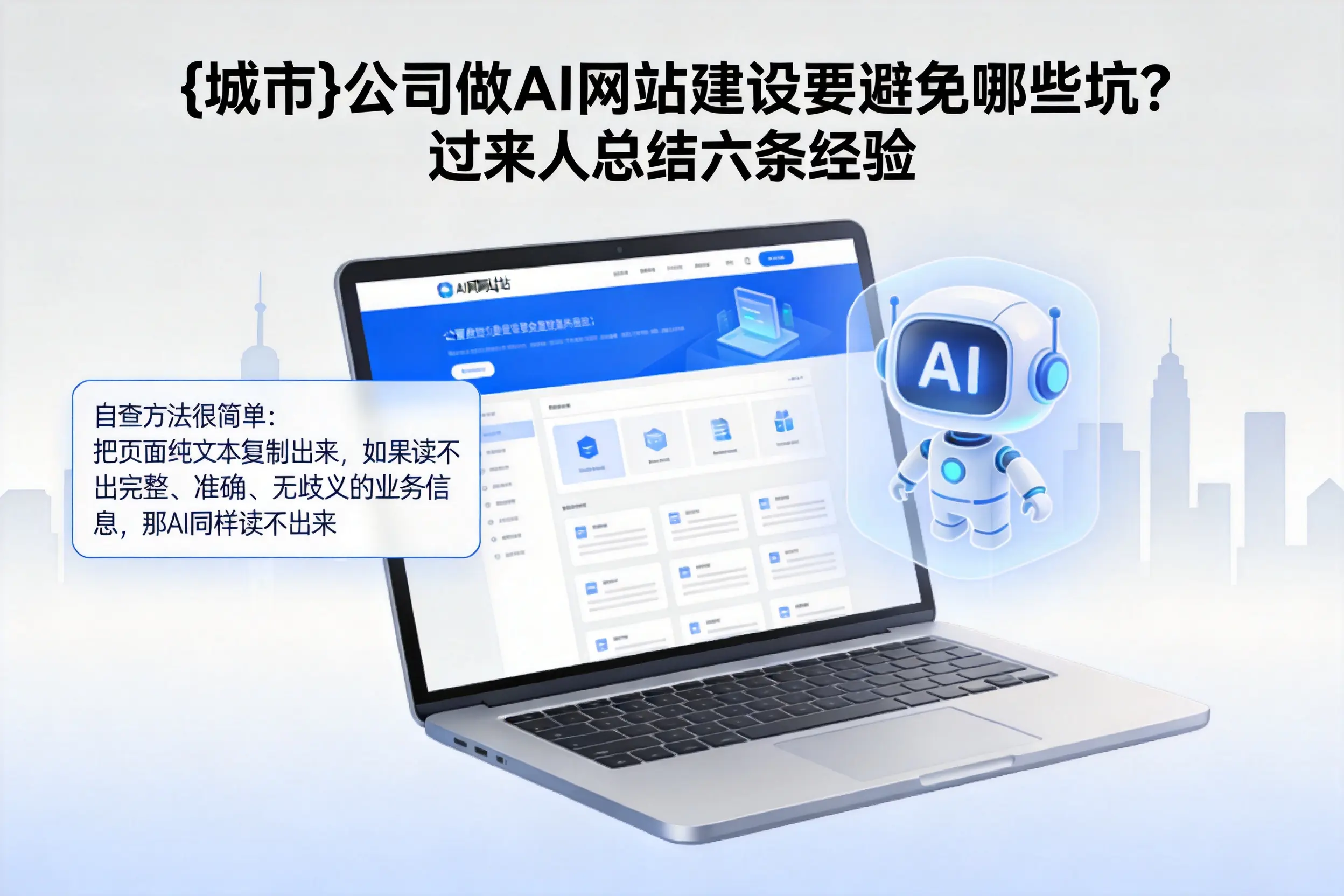 阜阳公司做AI网站建设要避免哪些坑？过来人总结六条经验