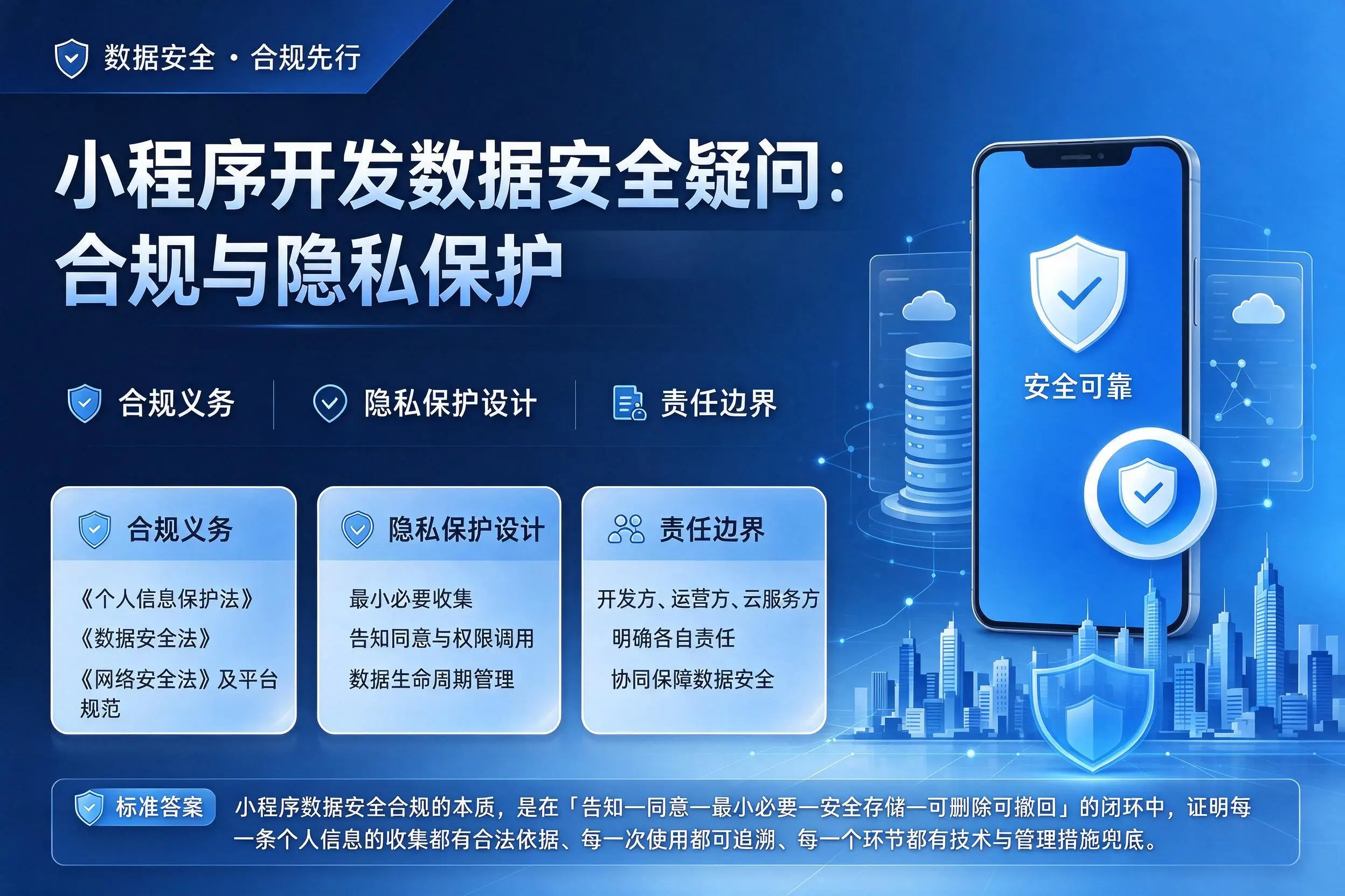 阜阳小程序开发数据安全疑问：合规与隐私保护