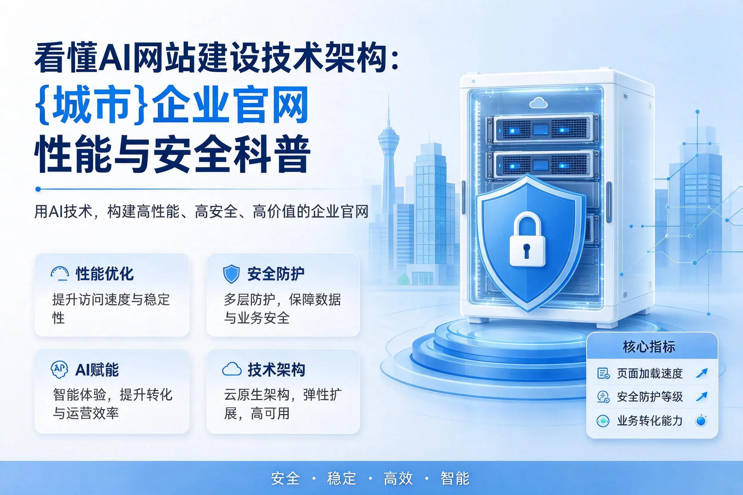 看懂AI网站建设技术架构:阜阳企业官网性能与安全科普