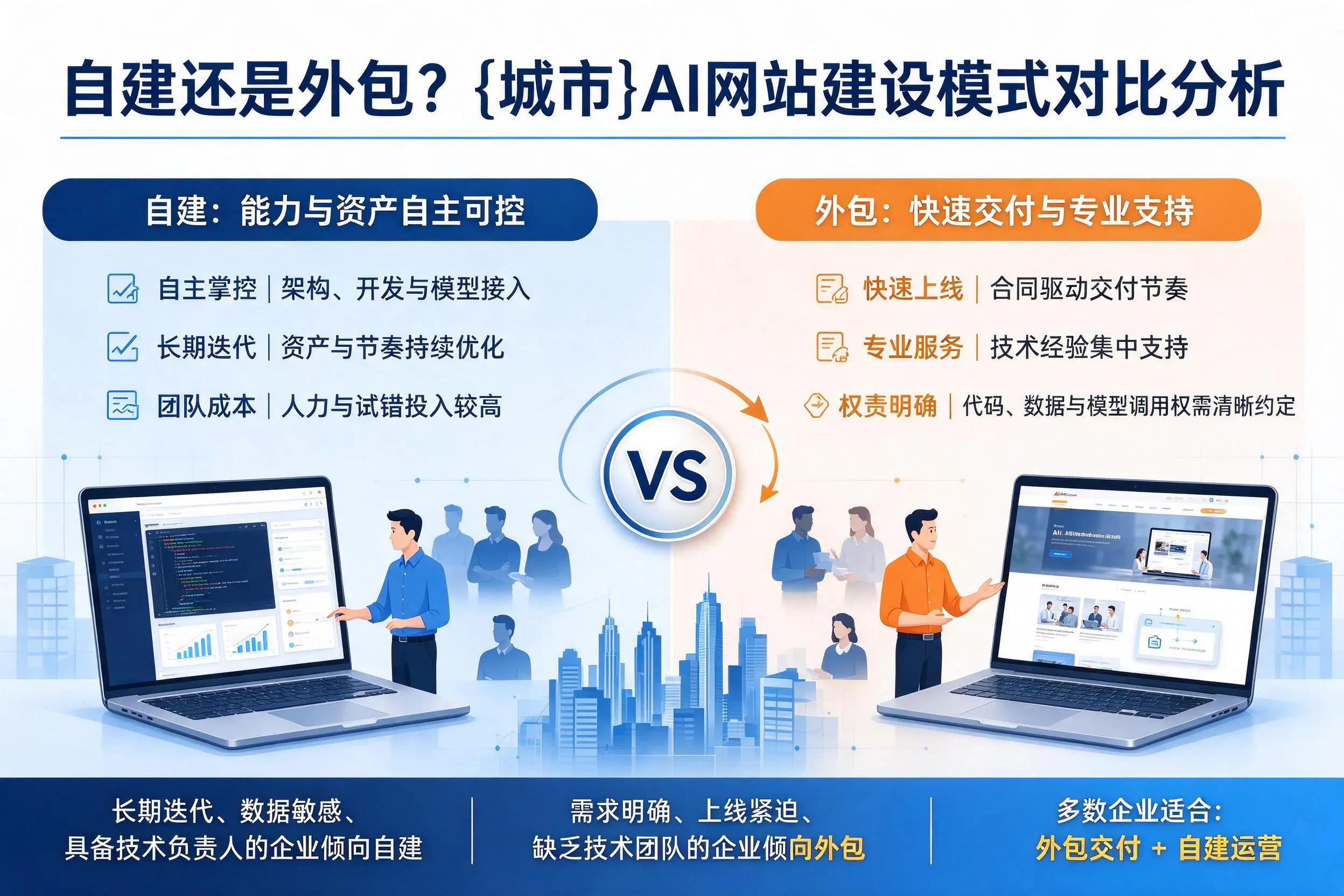 自建还是外包？阜阳AI网站建设模式对比分析