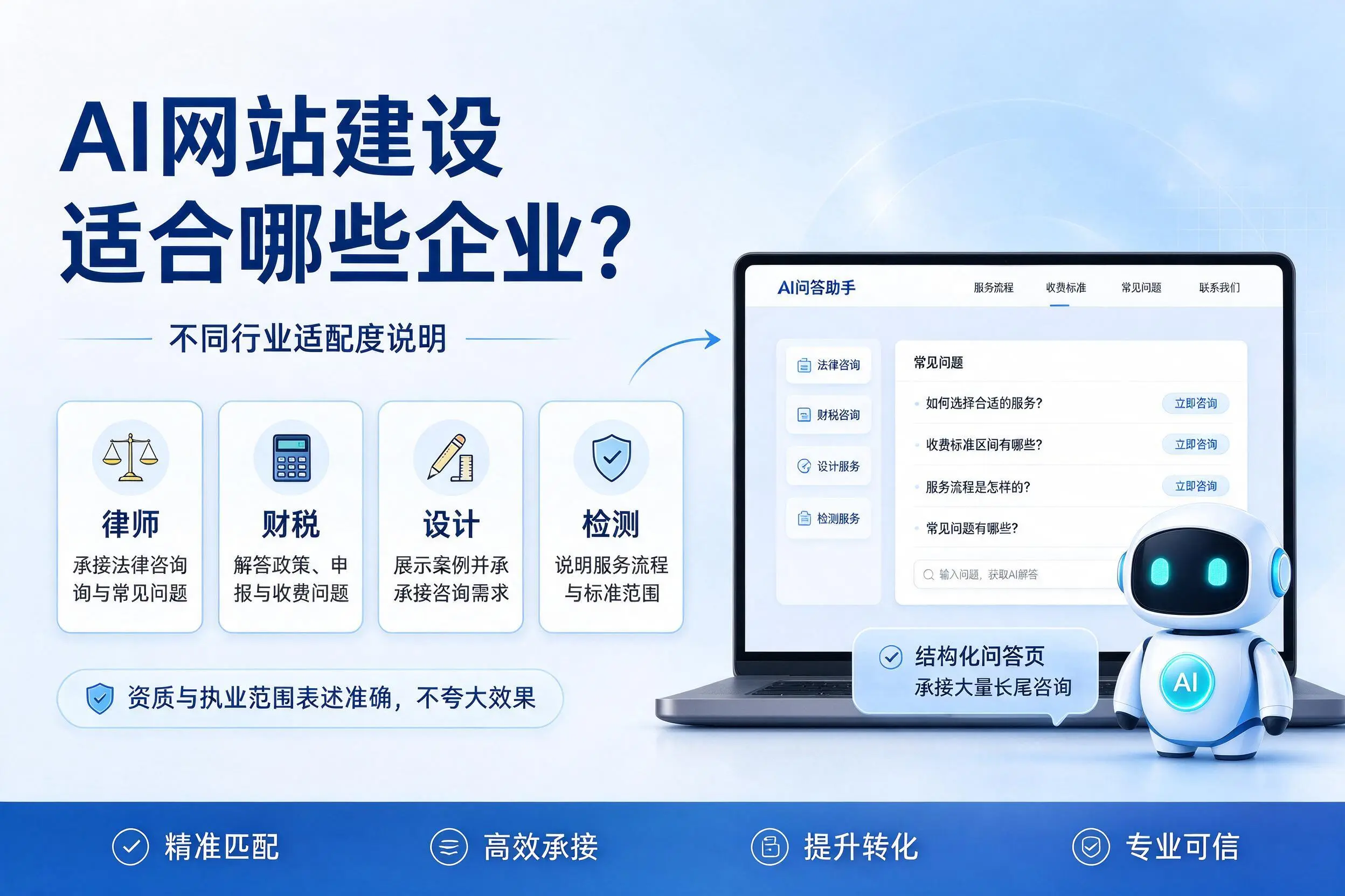 AI网站建设适合哪些企业？阜阳不同行业适配度说明
